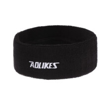 Cotton Sweat Headband for Men Black One Piece