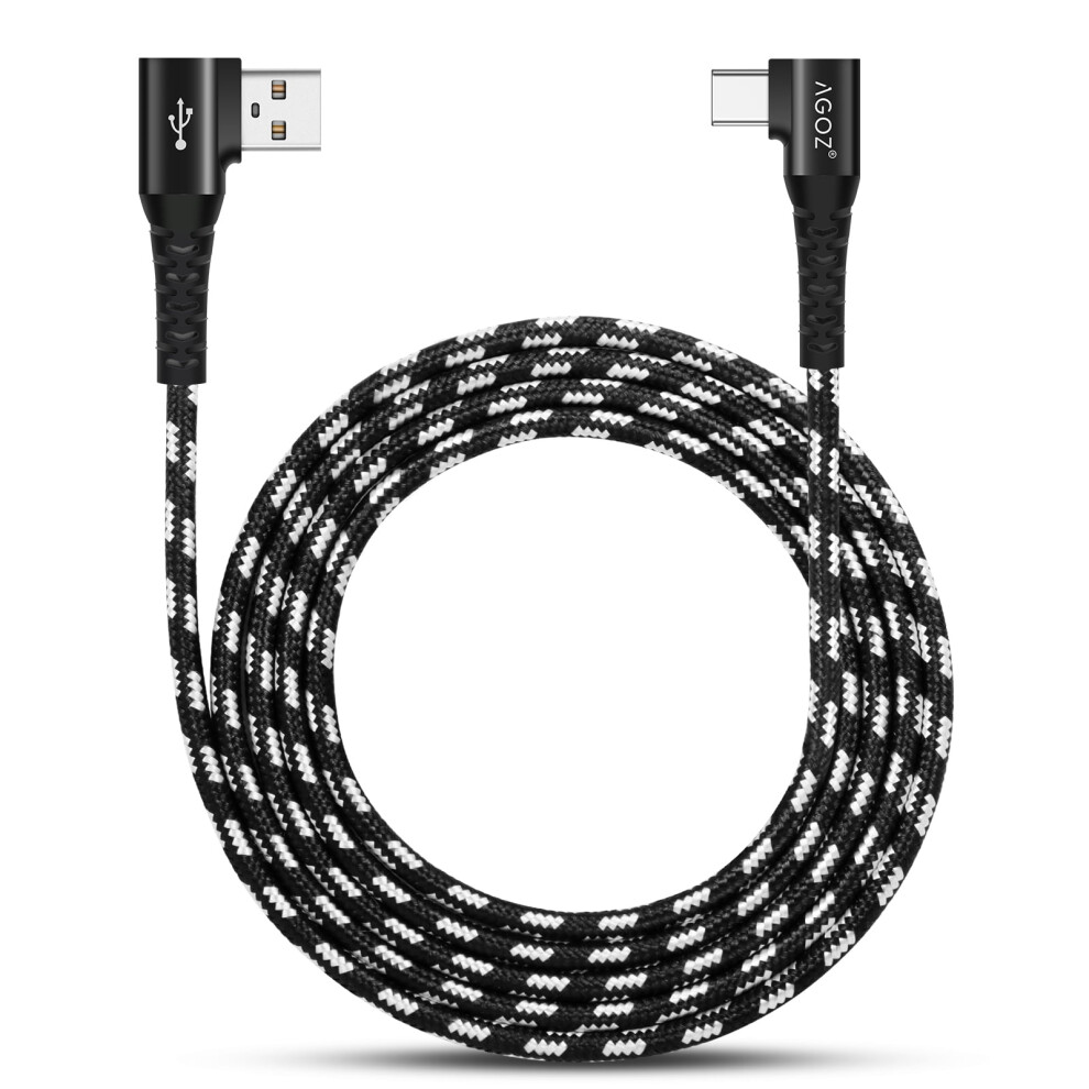 Agoz Usb-C Cable L-Shaped 4 Ft Braided Fast Charging 940684190515