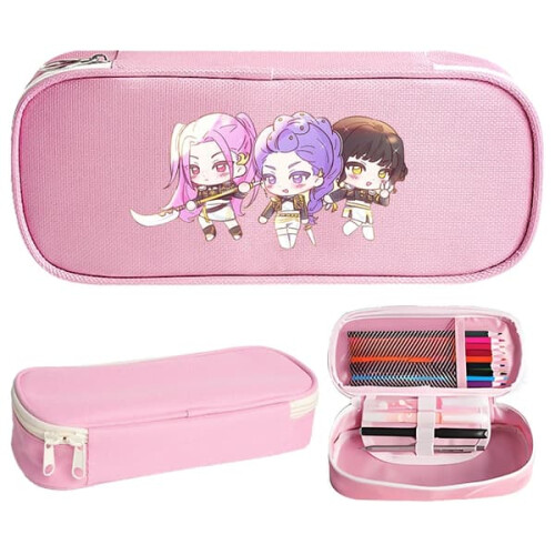 KPop Demon Hunters pencil case anime print single layer 46cm