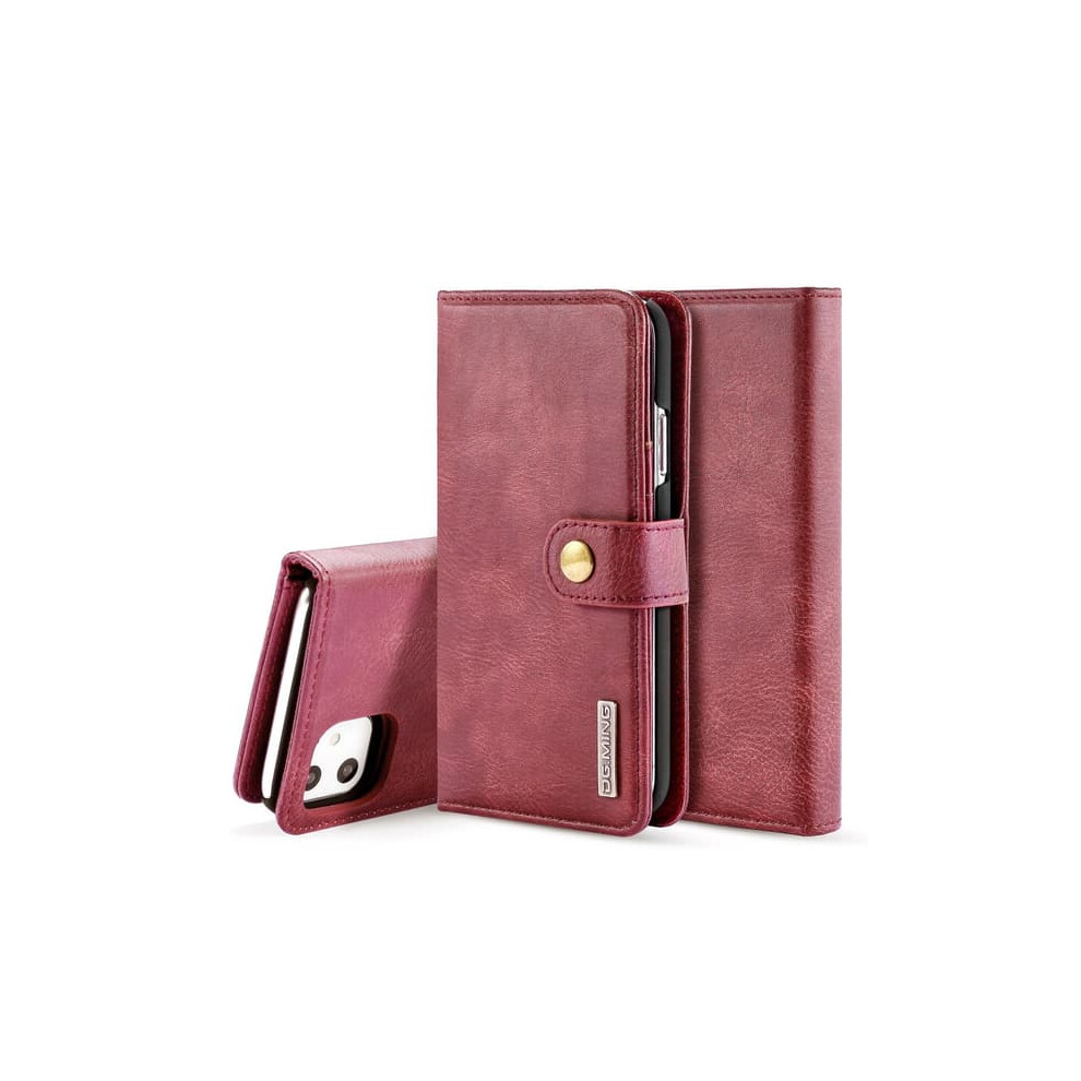 Dg.ming Magnetic Wallet Case For Iphone 11 2-In-1 Red 940684201655