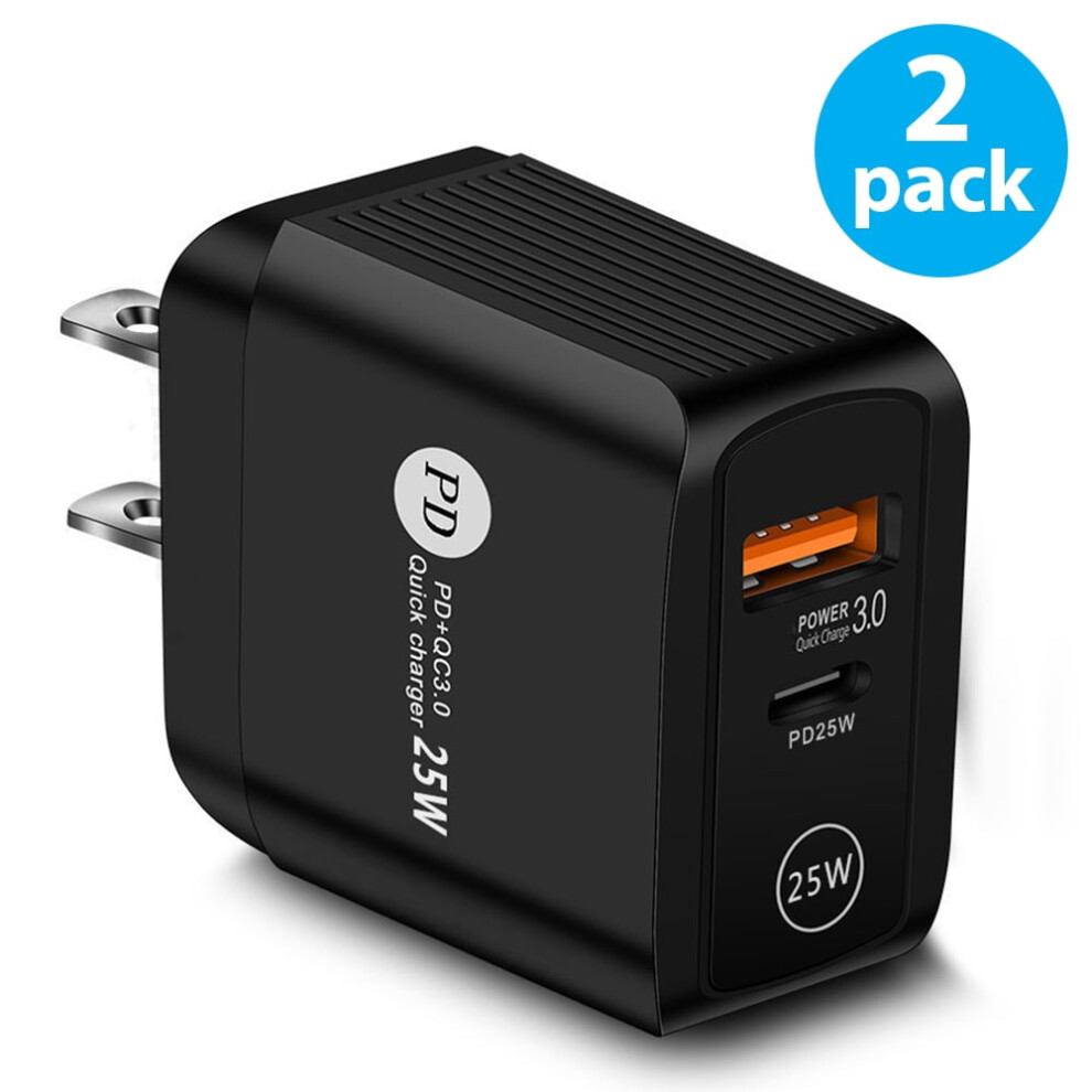 Usb-C Pd Fast Charger 25W Dual Port 2-Pack 940684191321