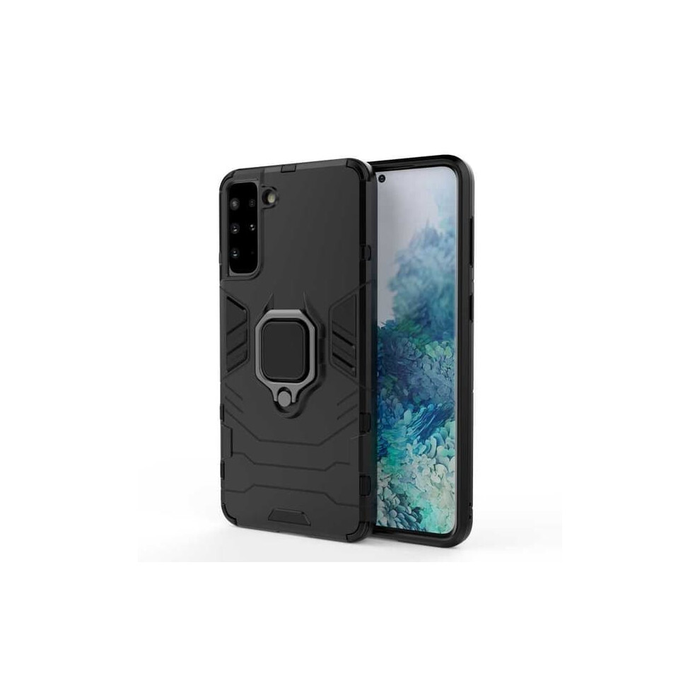 Samsung S21 Plus Shockproof Case With Ring Holder Black 940684201778