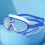 Children's swimming goggles large frame blue white with 1