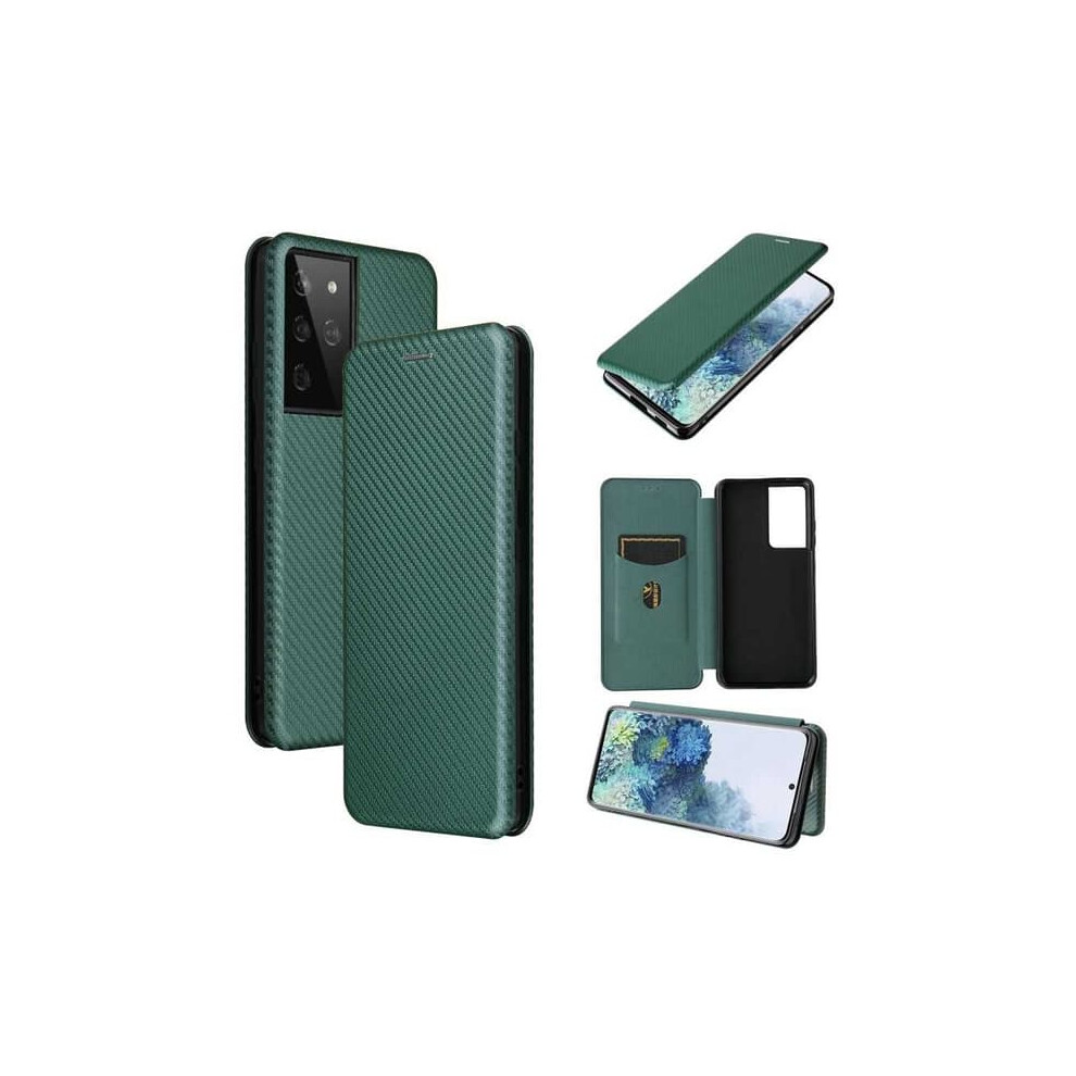 Samsung S21 Ultra Flip Case With Card Slot Green 940684202867
