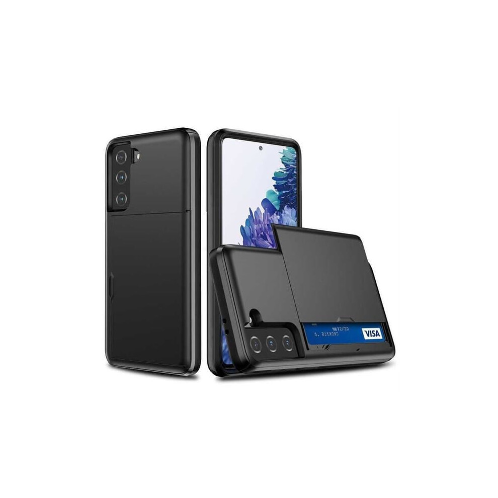 Samsung S21 Plus Shockproof Case With Card Slot Black 940684203253