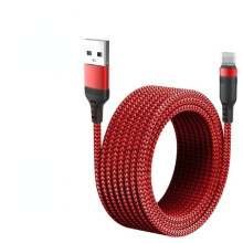 iPhone-compatible red charging cable 5m
