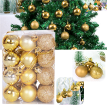 Ailao Christmas tree ornaments gold balls set 24 pcs