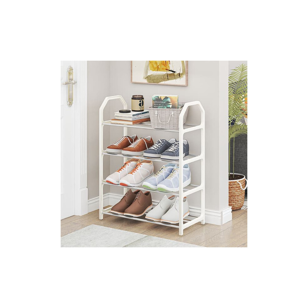 Shoe Rack Cabinet 3-Tier White 962029763079