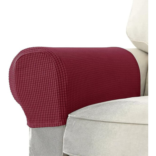 Armrest Covers for Armchairs and Sofas Burgundy