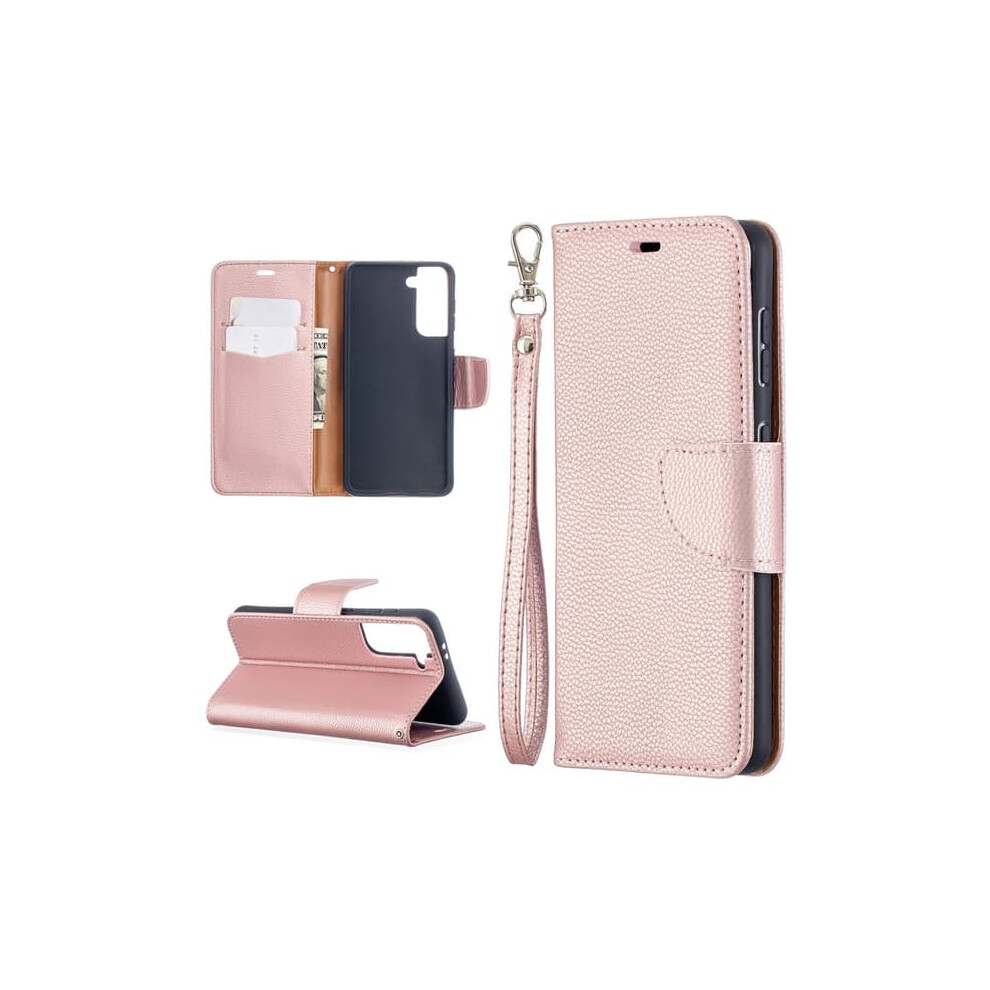 Samsung Galaxy S21 Litchi Wallet Case Rose Gold 962029427827