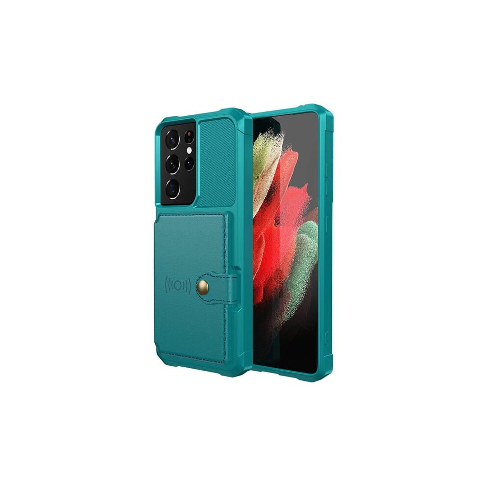 Samsung Galaxy S21 Ultra Case With Card Holder Green 962029427889