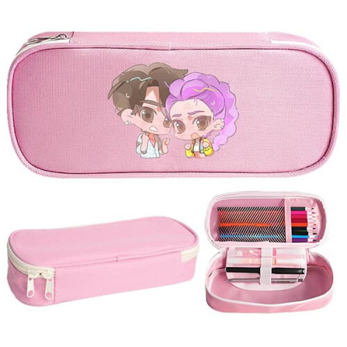 KPop Demon Hunters pencil case anime print single layer