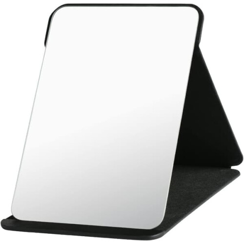 Foldable Tabletop Makeup Mirror PU Leather 25.5x18cm