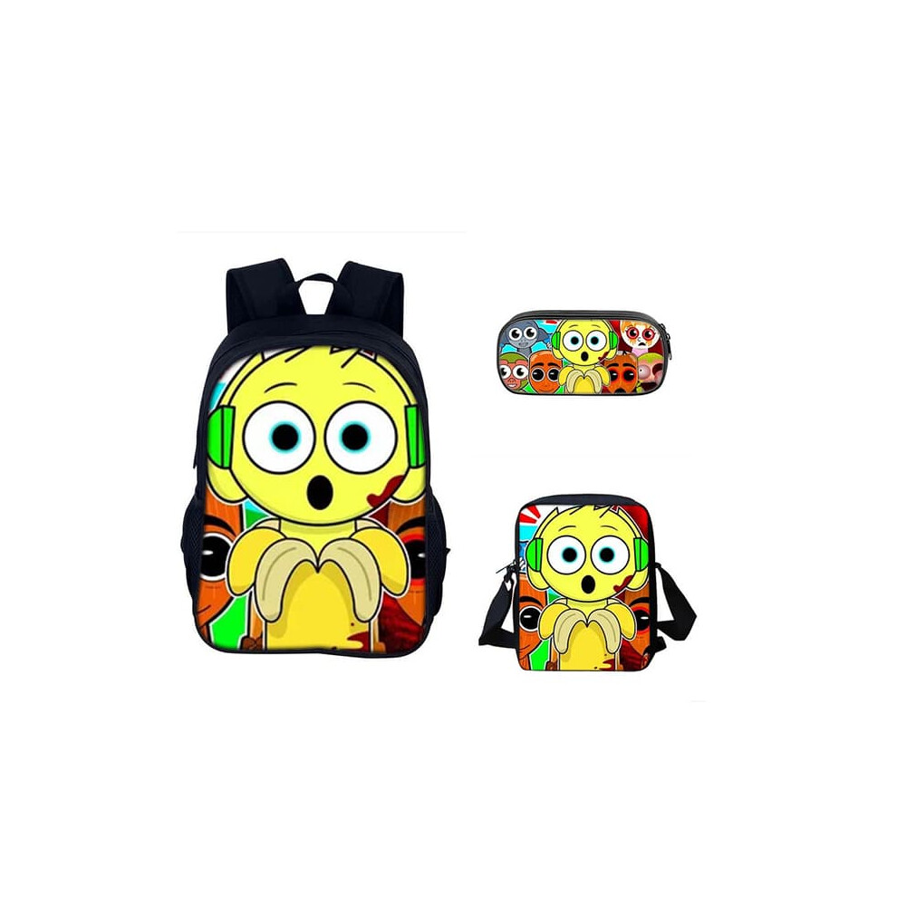 Brainrot Student Backpack Set Italian Style 3-Piece
