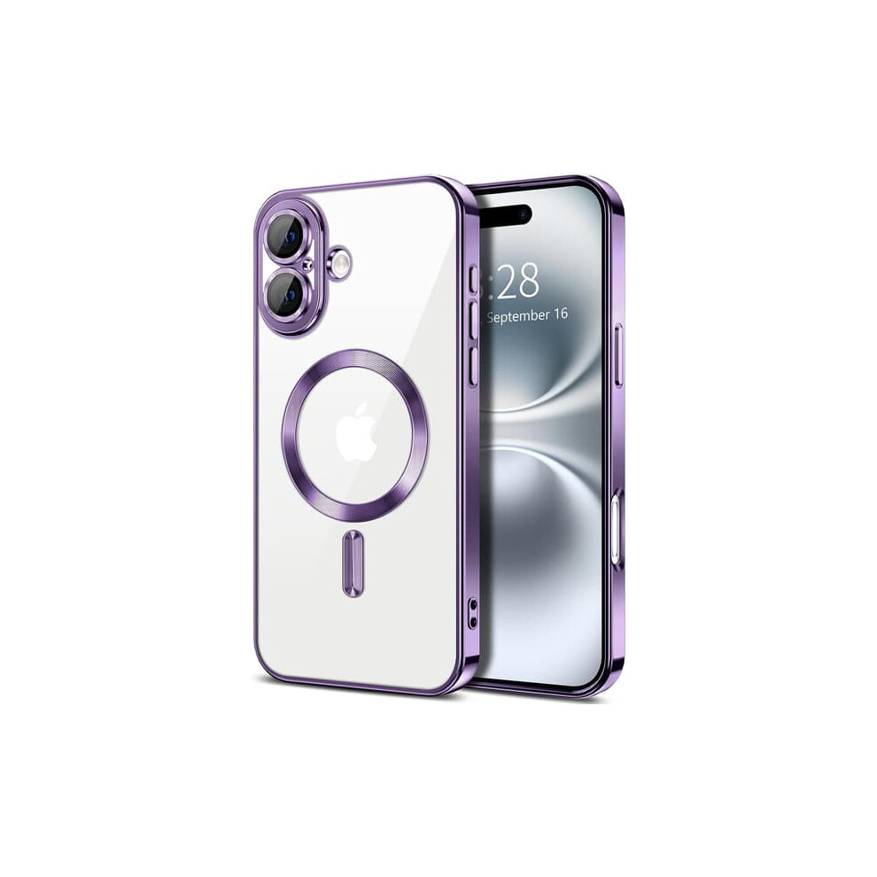 Iphone 16 Plus Metallic Magnetic Case Slim Purple 962029428909