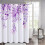 Perdea de duș cu eucalipt violet, model botanic modern, 72x72 3