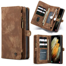 Compatibil cu Samsung S21CaseMe Portofel Magnet Piele Cafea Espresso