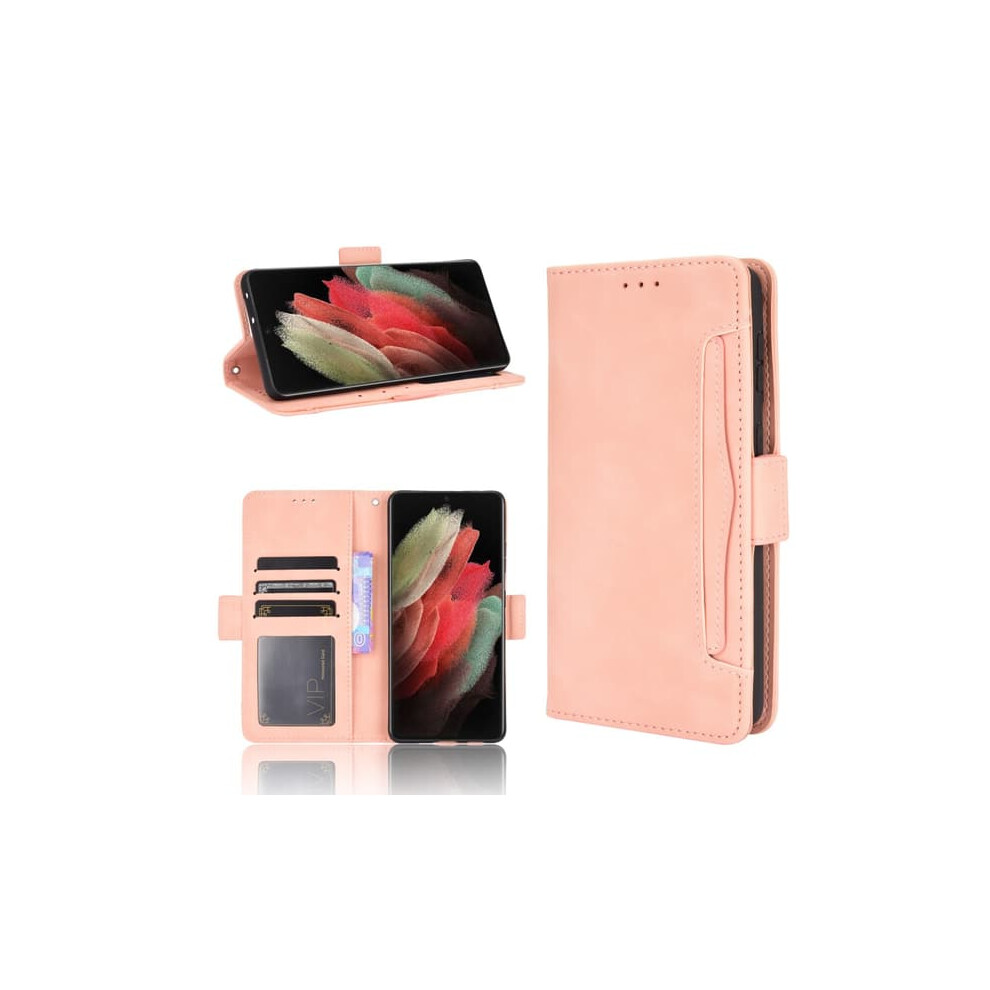 Wallet Case For Samsung Galaxy S21 Ultra Multi-Slot Pink 940684204298