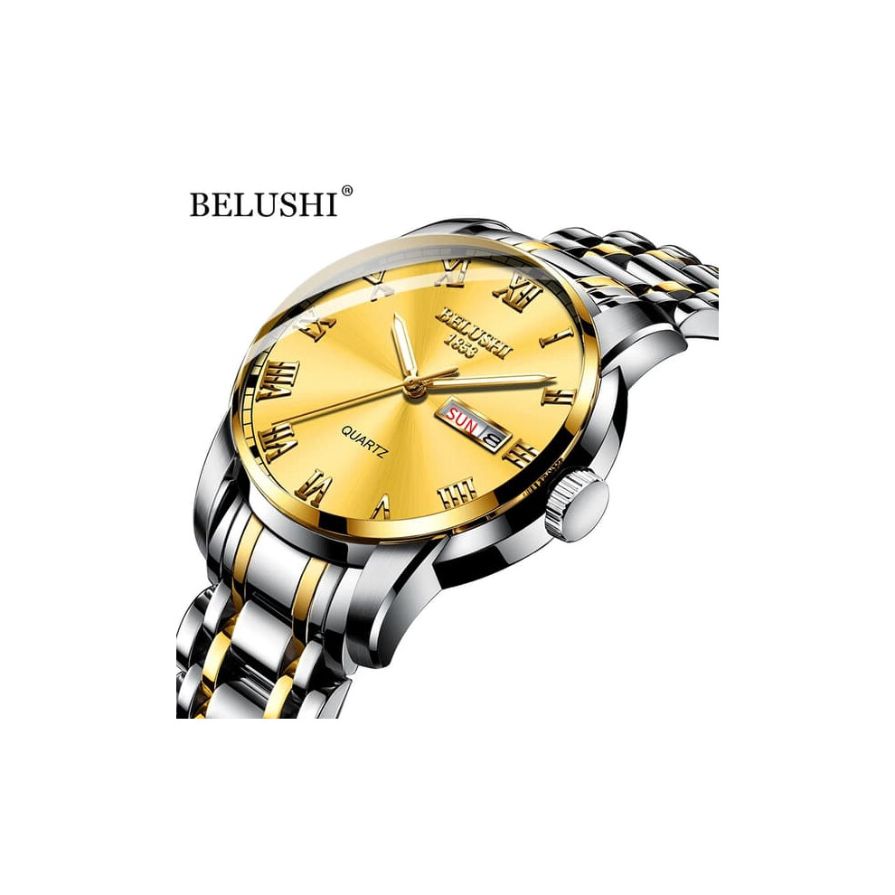 Belushi Men's Quartz Wristwatch Stainless Steel Waterproof Dark 962029759133