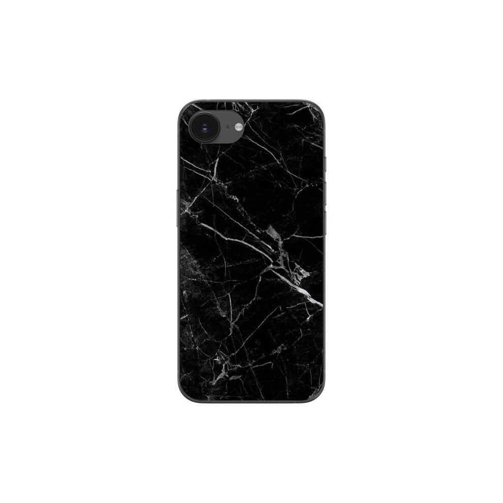 Iphone 16E Transparent Marble Case Black 962029765707