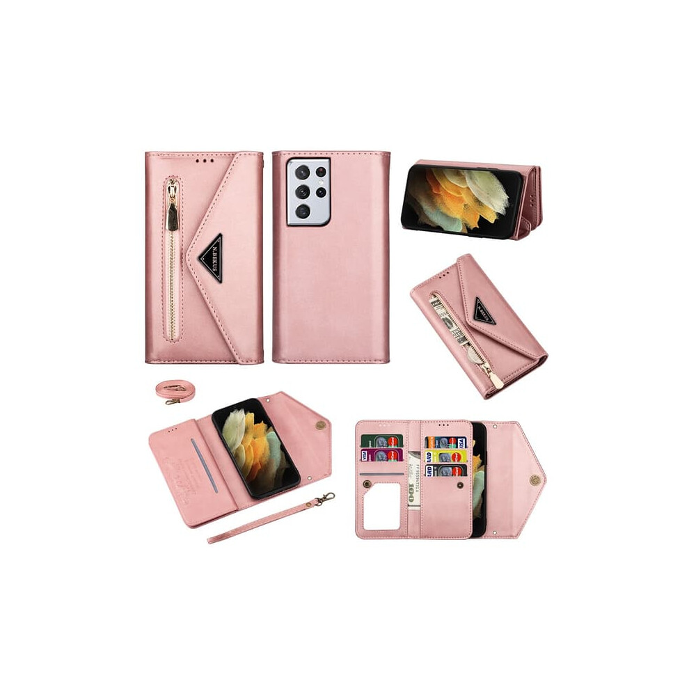 Wallet Case For Samsung Galaxy S21 Ultra Rose Gold 940684202935