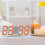 LED wall clock with digital display and night mode orange 1
