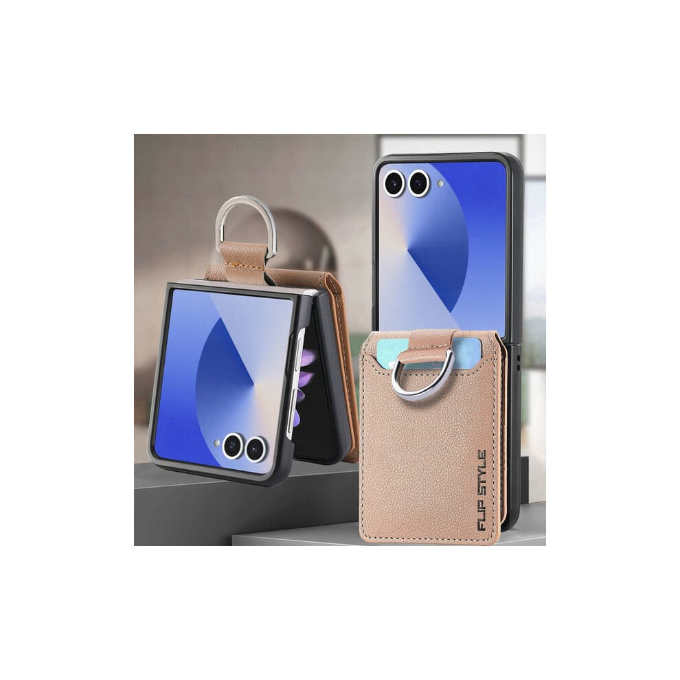 Samsung Z Flip Wallet Case With Card Slot And Wrist Strap 962029761259