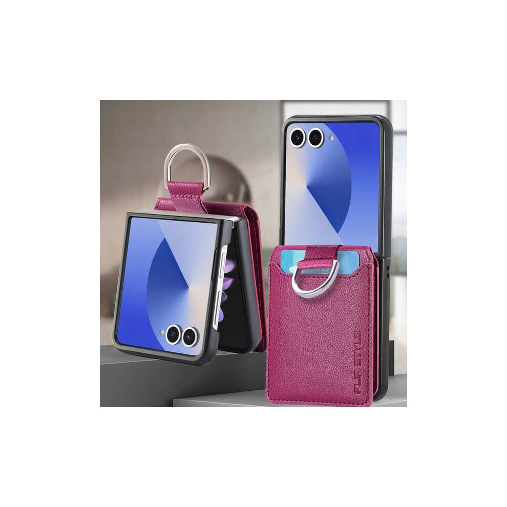 Samsung Z Flip Wallet Case With Card Slot And Wrist Strap 962029761228