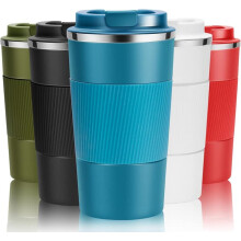 Stainless Steel Vacuum Insulated Coffee Cup Blue 510 ml
