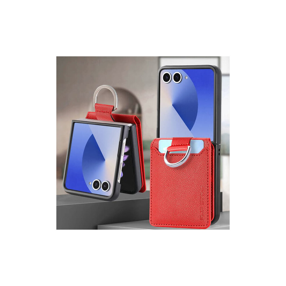 Samsung Z Flip Wallet Case With Card Slot And Wrist Strap 962029761198