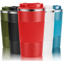 Stainless Steel Vacuum Coffee Mug Red 380ml
