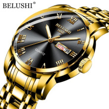 BELUSHI men's quartz watch stainless steel waterproof