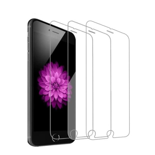 Pacote com 3 unidades - compatível com iPhone 7/8 - Protetor de tela de vidro temperado