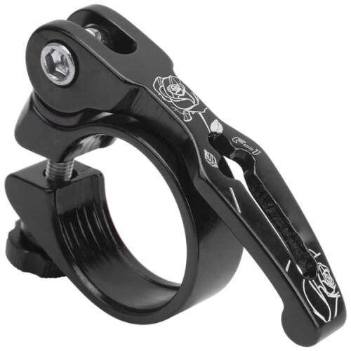 Aluminum Alloy Seatpost Clamp 31.8mm Quick Release Black