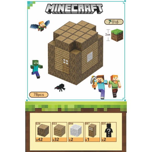 Minecraft building blocks magnetic cubes 84 pcs