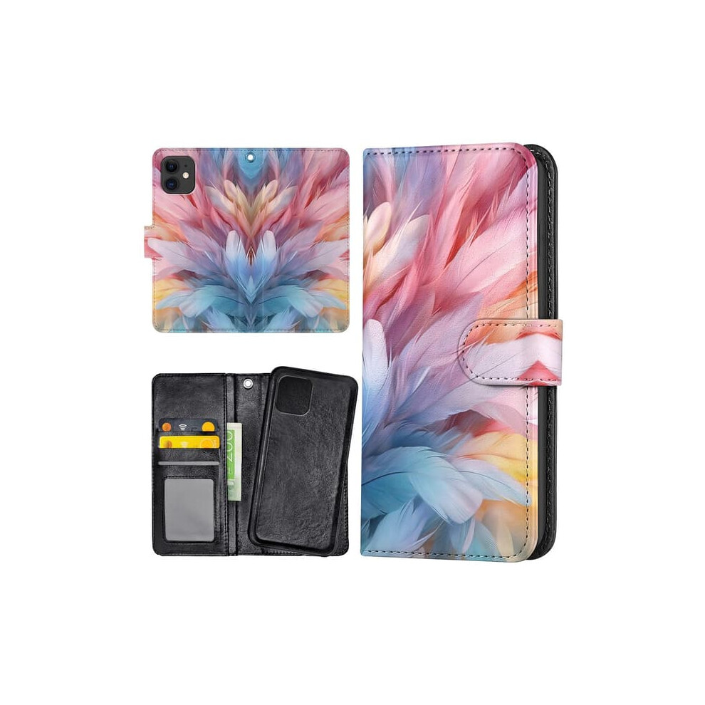 Iphone 11 Wallet Case With Feather Design 940684206193