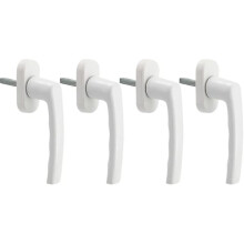 White Aluminum Window Handle Universal Left Right 4 Pack