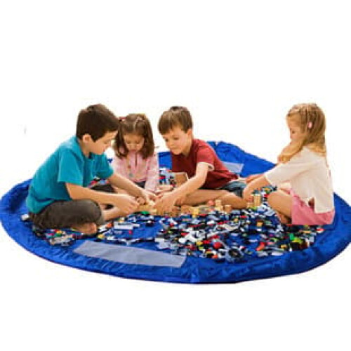 Children's mat 150 cm foldable with toy storage
