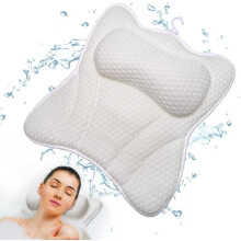 Bathtub Pillow Ergonomic Air Mesh 44x42x6cm with 6 Suction