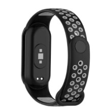 Cinturino in silicone compatibile con Xiaomi Mi Band8 Nero+grigio
