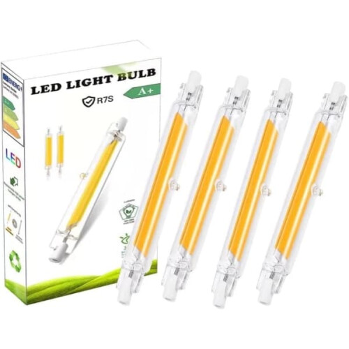 Ampoule LED R7S 78 mm 10 W, éclairage linéaire dimmable, lot de 2