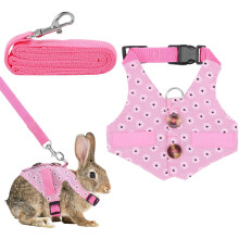 Rabbit Vest Harness and Leash Set Adjustable Soft Suit