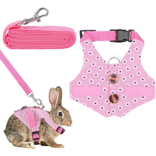 Rabbit Vest Harness and Leash Set Formal Style Adjustable
