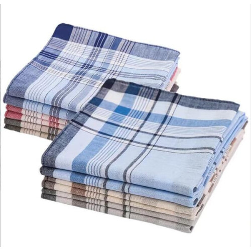 Cotton checkered handkerchiefs 12-pack