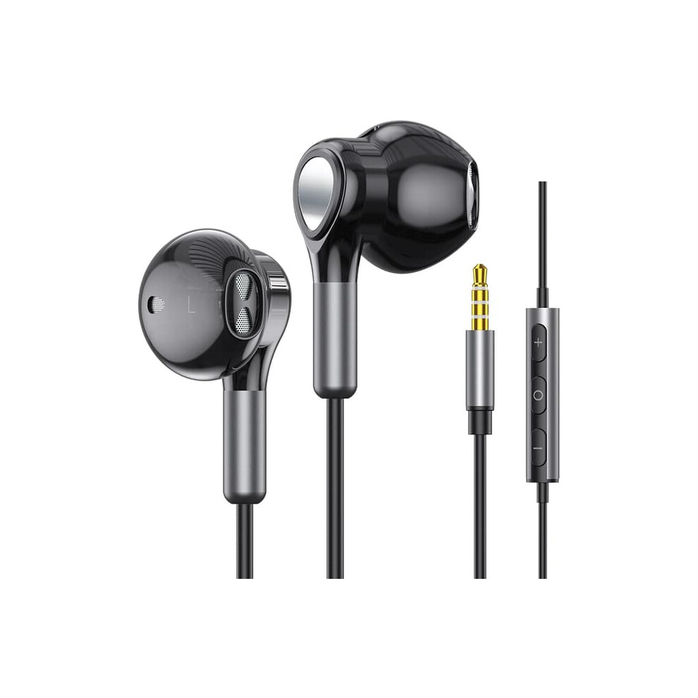 Wired In-Ear Headphones With Mic And Volume Control Black 962029434184