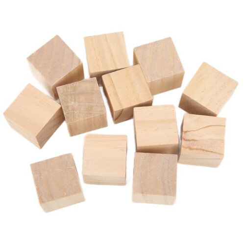 Wooden blocks untreated smooth 12-pack