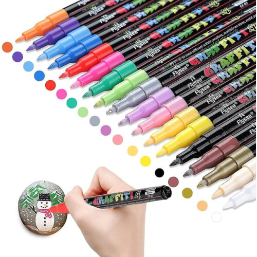 Acrylic Paint Pens Permanent Marker Set 18 Colors