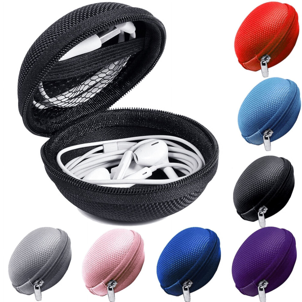 Round Earbuds Case Zippered Travel Pouch 1 Pack 900223082039