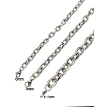 Anchor Link Bracelet Stainless Steel 6mm 22cm