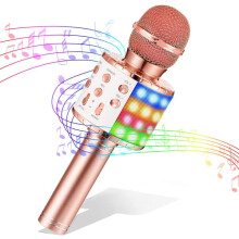 Kids LED Microphone for Karaoke, Ages 3-10